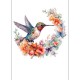 FLORAL BEAUTIES GREETING CARD Hummingbird 4